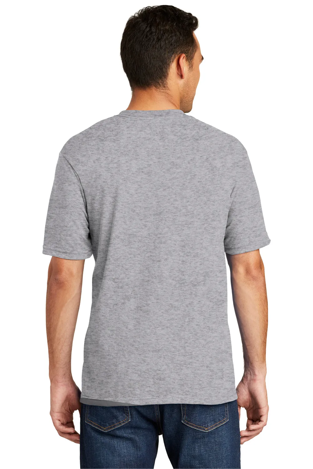 Port & Company Mens USA Made Short Sleeve Crewneck T-Shirt w/ Pocket - Heather Grey - Closeout  Buy the latest Clothing Port-Company
