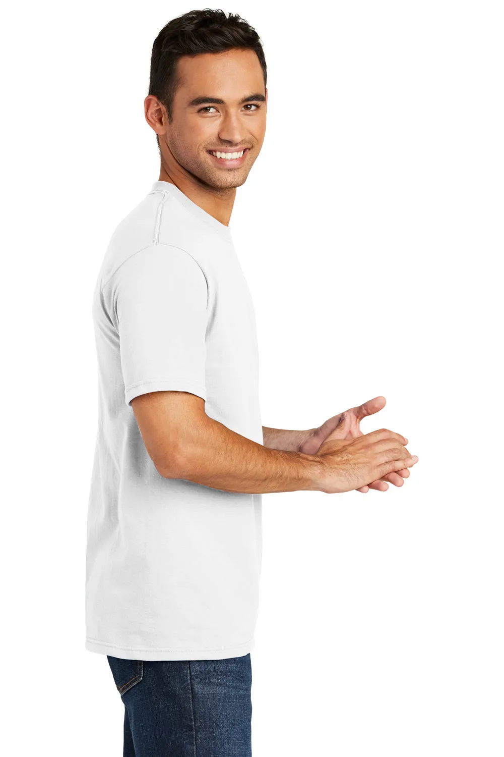 Port & Company Mens USA Made Short Sleeve Crewneck T-Shirt - White - Closeout  Buy the latest Clothing Port-Company