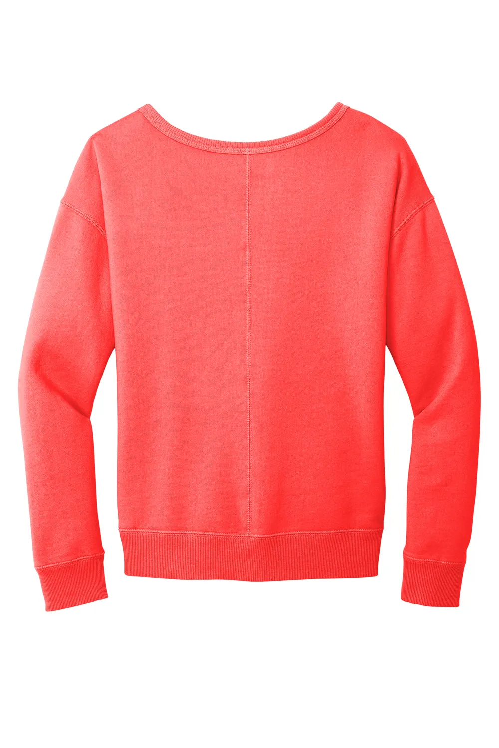 Port & Company Womens Beach Wash Garment Dyed V-Neck Sweatshirt - Poppy Red  Buy the latest Clothing Port-Company