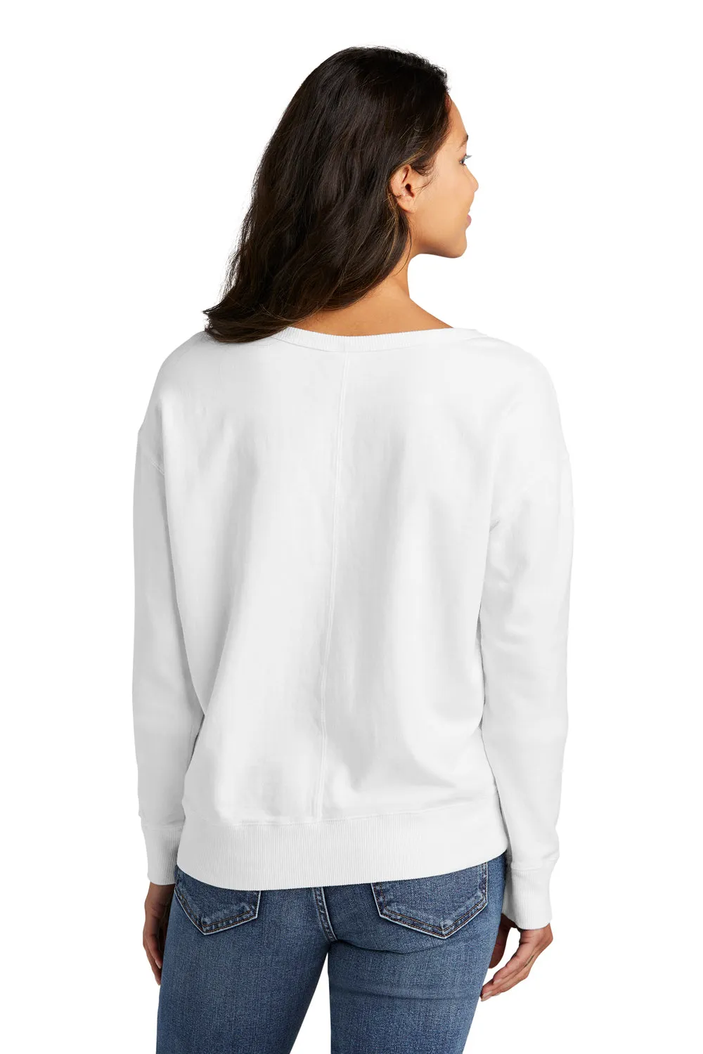 Port & Company Womens Beach Wash Garment Dyed V-Neck Sweatshirt - White  Buy the latest Clothing Port-Company