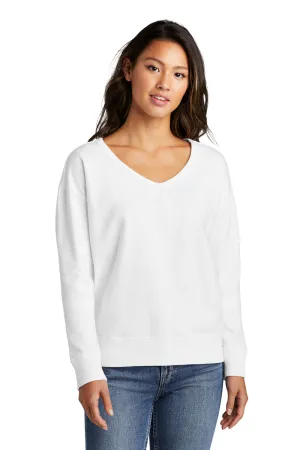 Port & Company Womens Beach Wash Garment Dyed V-Neck Sweatshirt - White  Buy the latest Clothing Port-Company