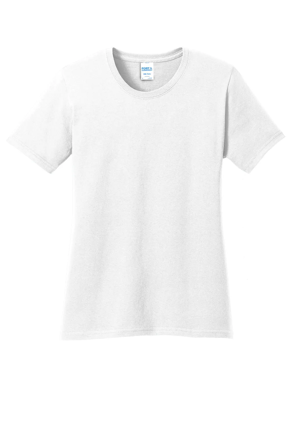 Port & Company Womens Core Short Sleeve Crewneck T-Shirt - White  Buy the latest Clothing Port-Company