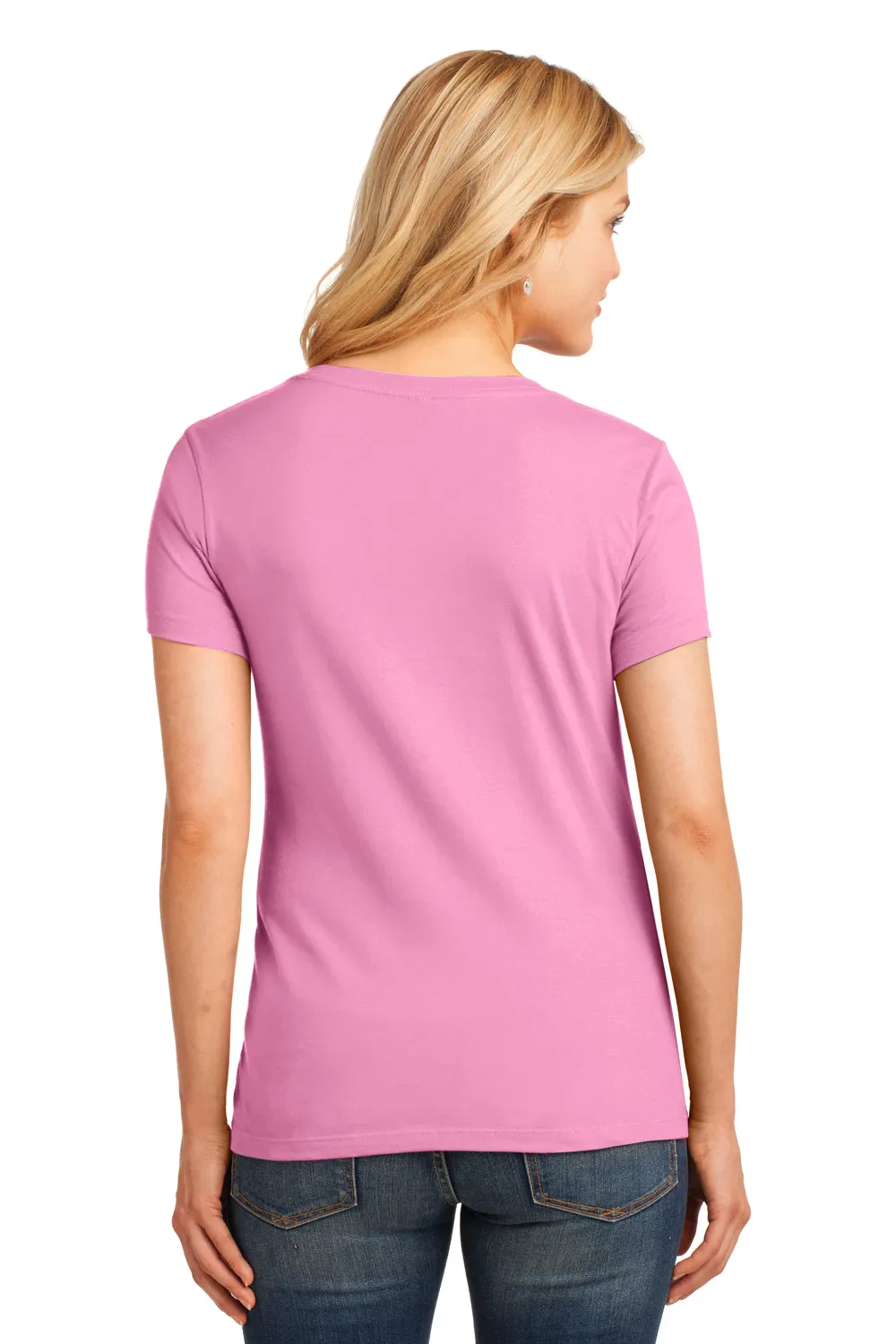 Port & Company Womens Core Short Sleeve V-Neck T-Shirt - Candy Pink  Buy the latest Clothing Port-Company