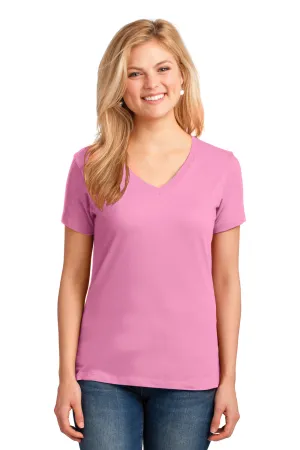 Port & Company Womens Core Short Sleeve V-Neck T-Shirt - Candy Pink  Buy the latest Clothing Port-Company