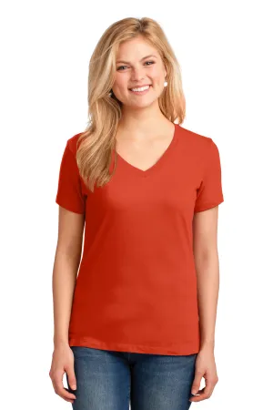 Port & Company Womens Core Short Sleeve V-Neck T-Shirt - Orange  Buy the latest Clothing Port-Company