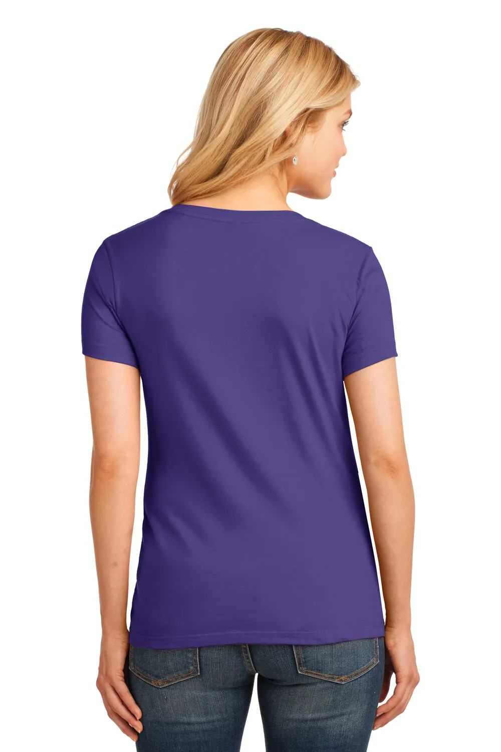Port & Company Womens Core Short Sleeve V-Neck T-Shirt - Purple  Buy the latest Clothing Port-Company