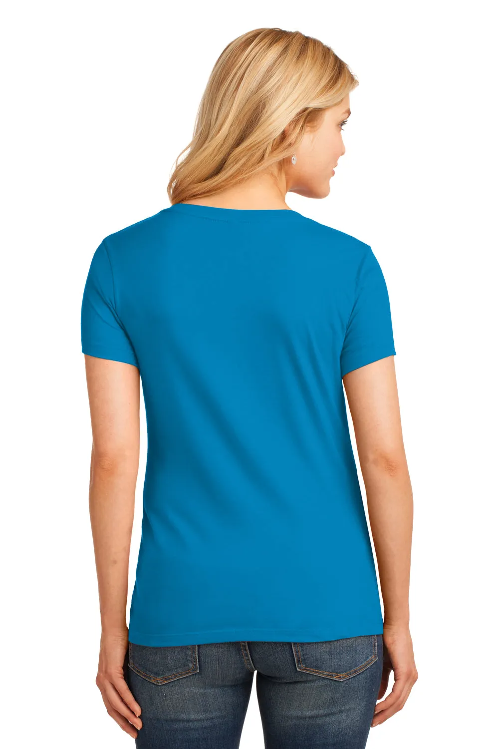 Port & Company Womens Core Short Sleeve V-Neck T-Shirt - Sapphire Blue  Buy the latest Clothing Port-Company