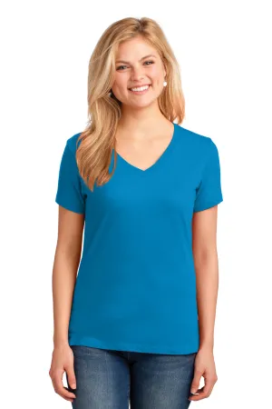Port & Company Womens Core Short Sleeve V-Neck T-Shirt - Sapphire Blue  Buy the latest Clothing Port-Company