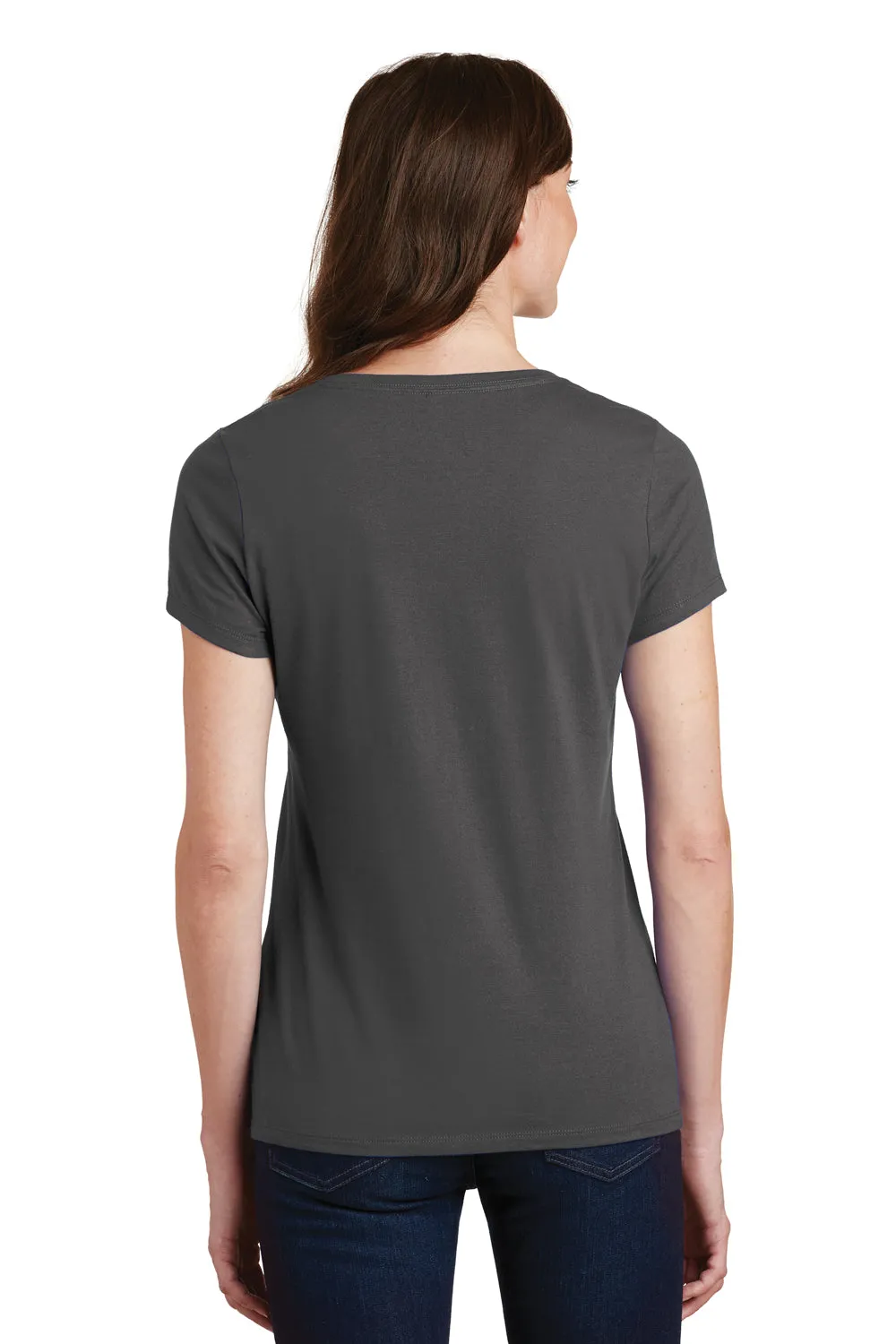 Port & Company Womens Fan Favorite Short Sleeve V-Neck T-Shirt - Charcoal Grey - Closeout  Buy the latest Clothing Port-Company