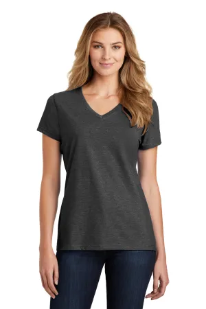 Port & Company Womens Fan Favorite Short Sleeve V-Neck T-Shirt - Heather Black  Buy the latest Clothing Port-Company
