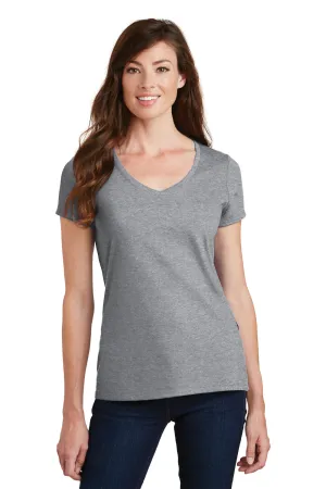 Port & Company Womens Fan Favorite Short Sleeve V-Neck T-Shirt - Heather Grey  Buy the latest Clothing Port-Company