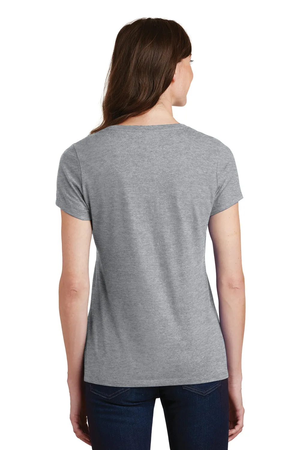 Port & Company Womens Fan Favorite Short Sleeve V-Neck T-Shirt - Heather Grey  Buy the latest Clothing Port-Company
