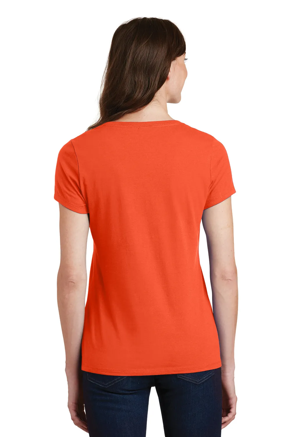 Port & Company Womens Fan Favorite Short Sleeve V-Neck T-Shirt - Orange  Buy the latest Clothing Port-Company
