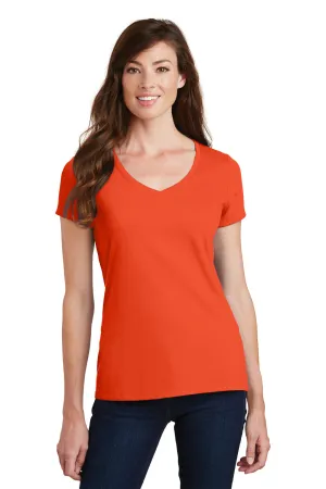 Port & Company Womens Fan Favorite Short Sleeve V-Neck T-Shirt - Orange  Buy the latest Clothing Port-Company