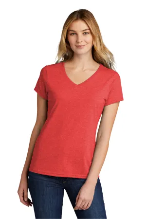Port & Company Womens Short Sleeve V-Neck T-Shirt - Heather Bright Red  Buy the latest Clothing Port-Company