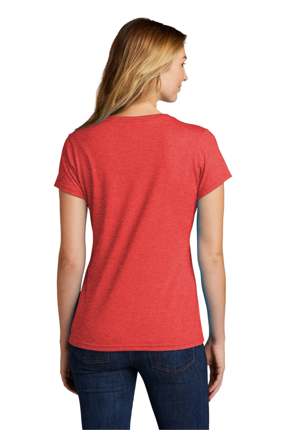 Port & Company Womens Short Sleeve V-Neck T-Shirt - Heather Bright Red  Buy the latest Clothing Port-Company