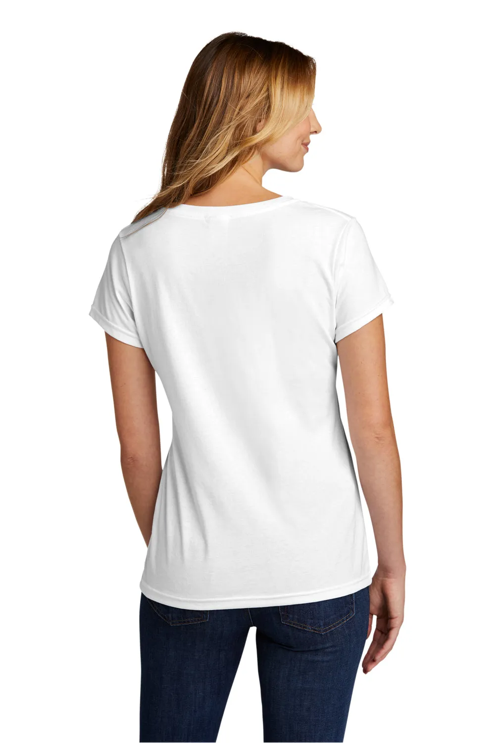 Port & Company Womens Short Sleeve V-Neck T-Shirt - White  Buy the latest Clothing Port-Company