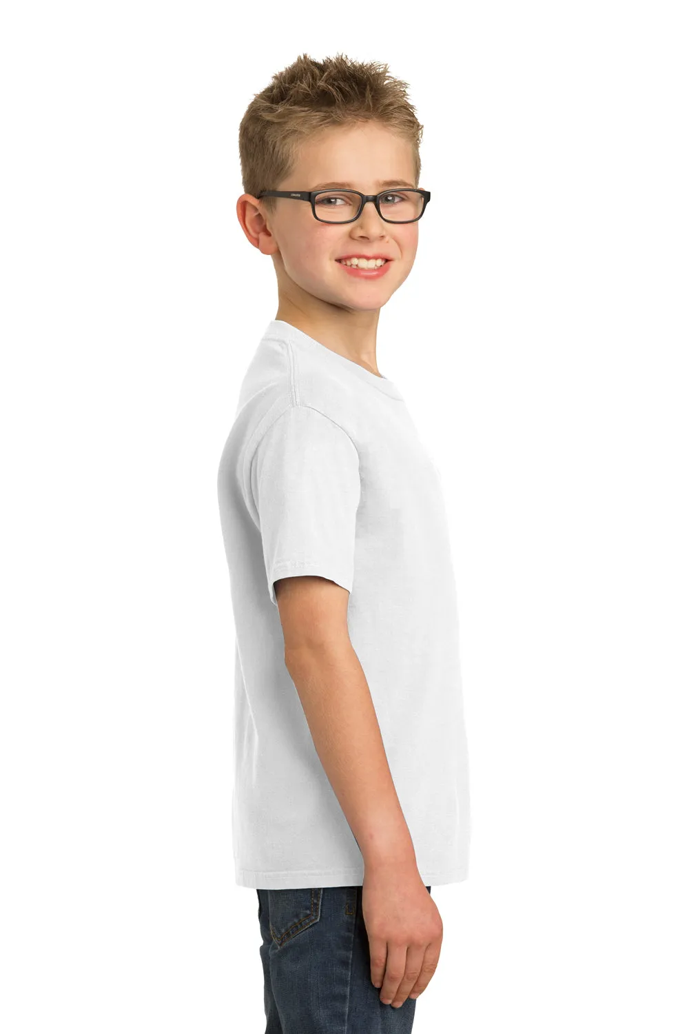 Port & Company Youth Beach Wash Short Sleeve Crewneck T-Shirt - White  Buy the latest Clothing Port-Company