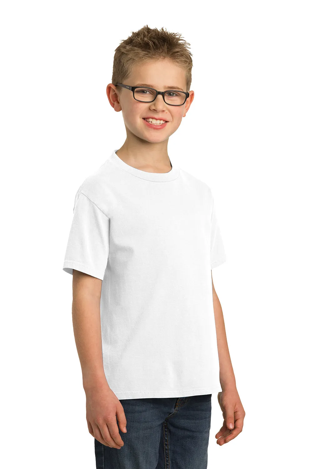 Port & Company Youth Beach Wash Short Sleeve Crewneck T-Shirt - White  Buy the latest Clothing Port-Company