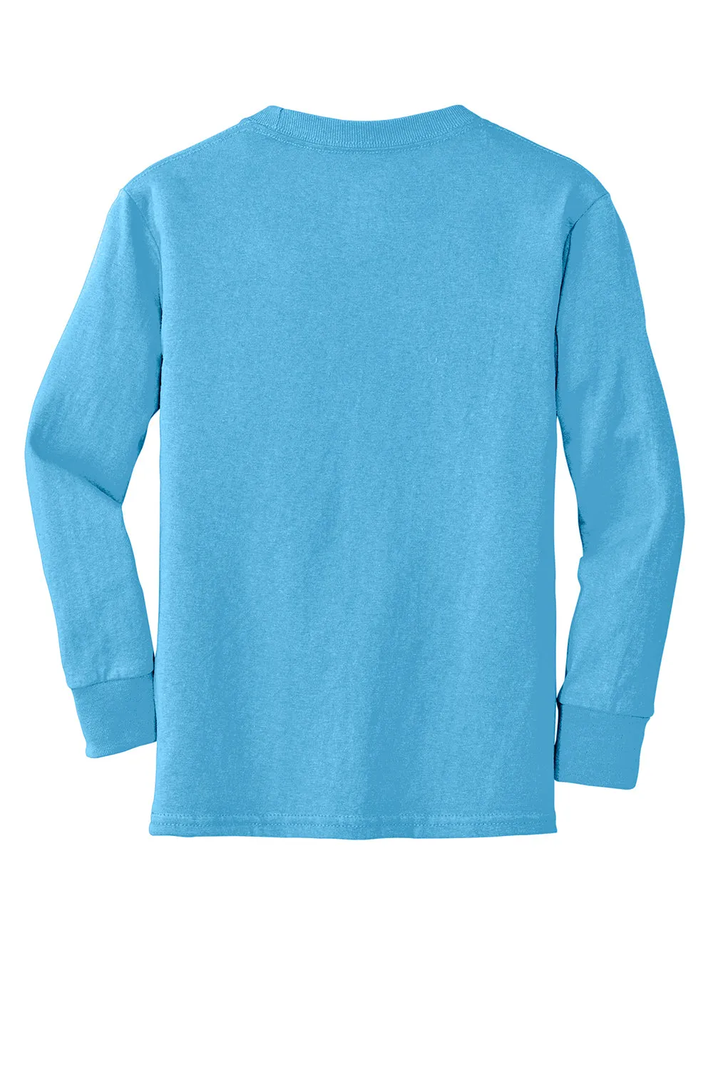 Port & Company Youth Core Long Sleeve Crewneck T-Shirt - Aquatic Blue  Buy the latest Clothing Port-Company