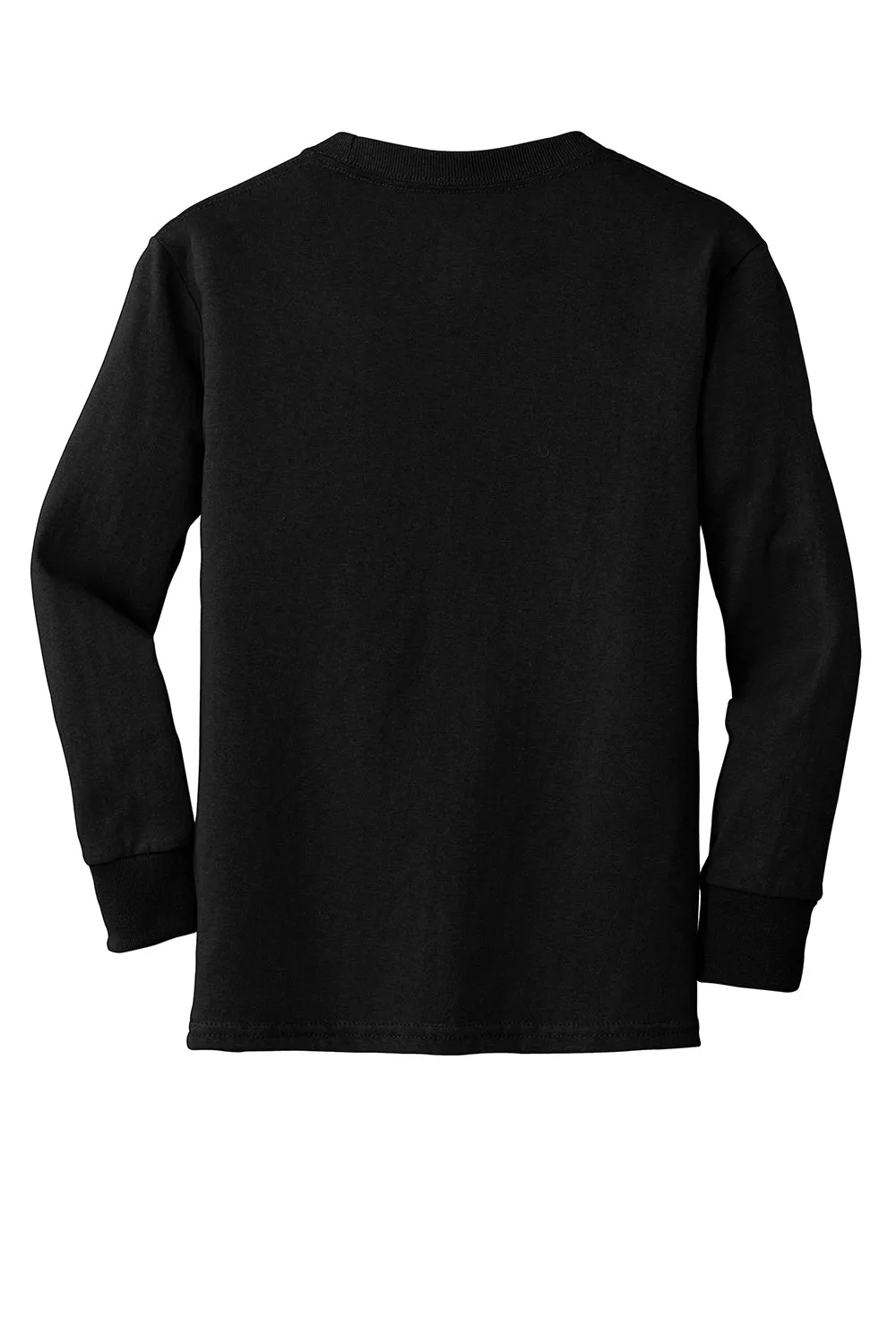 Port & Company Youth Core Long Sleeve Crewneck T-Shirt - Jet Black  Buy the latest Clothing Port-Company