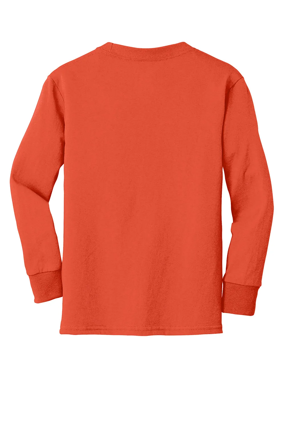 Port & Company Youth Core Long Sleeve Crewneck T-Shirt - Orange  Buy the latest Clothing Port-Company