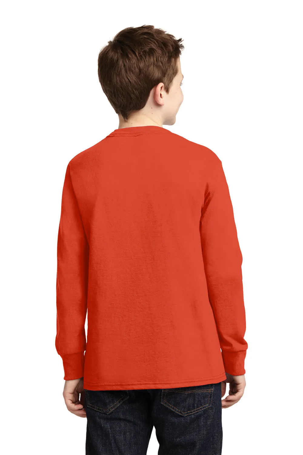 Port & Company Youth Core Long Sleeve Crewneck T-Shirt - Orange  Buy the latest Clothing Port-Company
