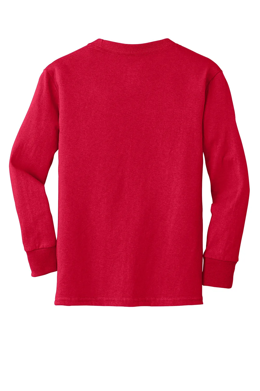 Port & Company Youth Core Long Sleeve Crewneck T-Shirt - Red  Buy the latest Clothing Port-Company