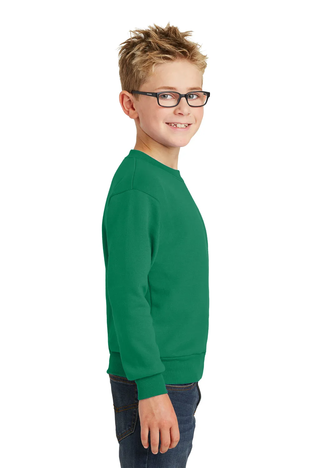 Port & Company Youth Core Pill Resistant Fleece Crewneck Sweatshirt - Kelly Green  Buy the latest Clothing Port-Company