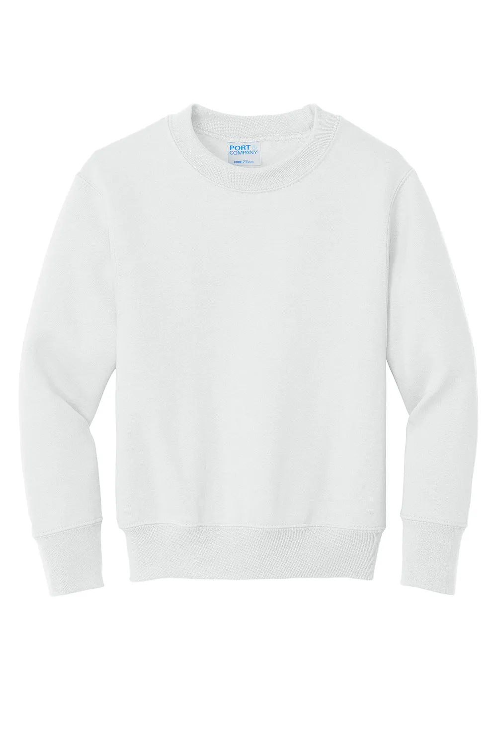 Port & Company Youth Core Pill Resistant Fleece Crewneck Sweatshirt - White  Buy the latest Clothing Port-Company