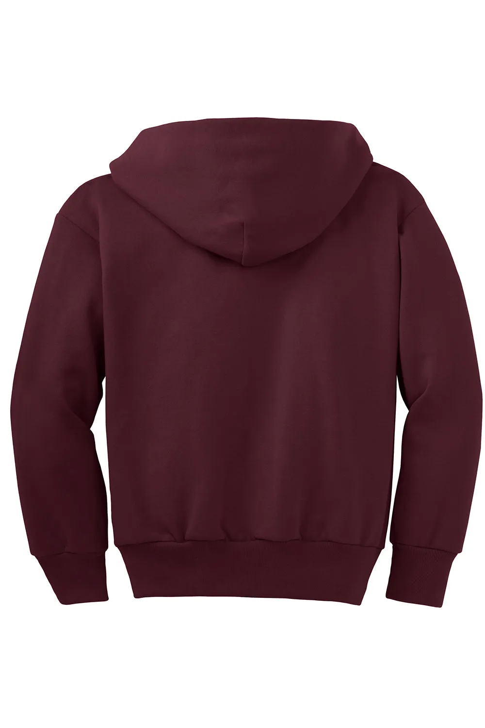 Port & Company Youth Core Pill Resistant Fleece Full Zip Hooded Sweatshirt Hoodie w/ Pockets - Maroon  Buy the latest Clothing Port-Company
