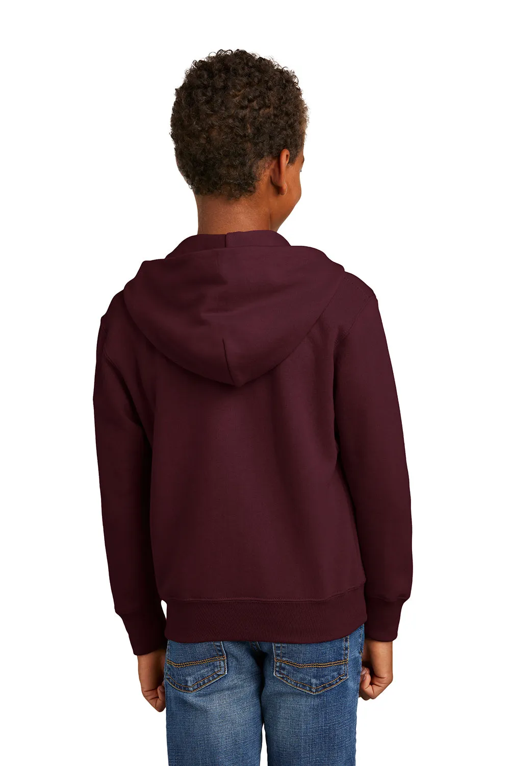 Port & Company Youth Core Pill Resistant Fleece Full Zip Hooded Sweatshirt Hoodie w/ Pockets - Maroon  Buy the latest Clothing Port-Company
