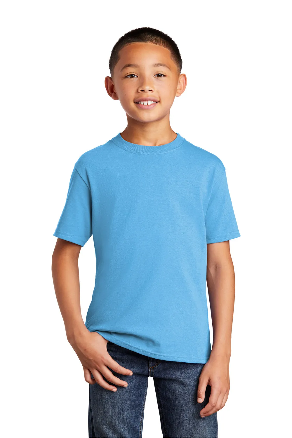 Port & Company Youth Core Short Sleeve Crewneck T-Shirt - Aquatic Blue  Buy the latest Clothing Port-Company