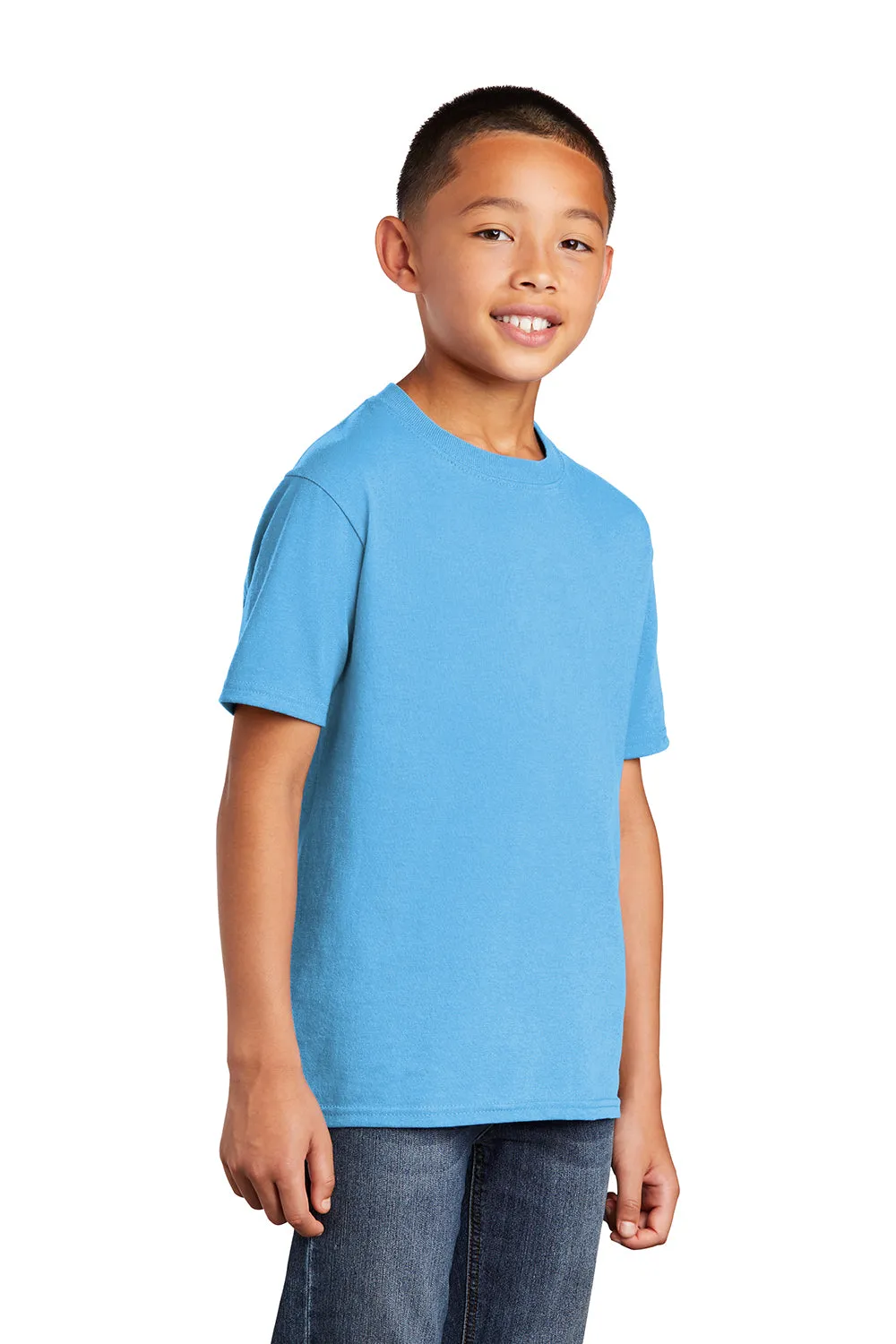 Port & Company Youth Core Short Sleeve Crewneck T-Shirt - Aquatic Blue  Buy the latest Clothing Port-Company