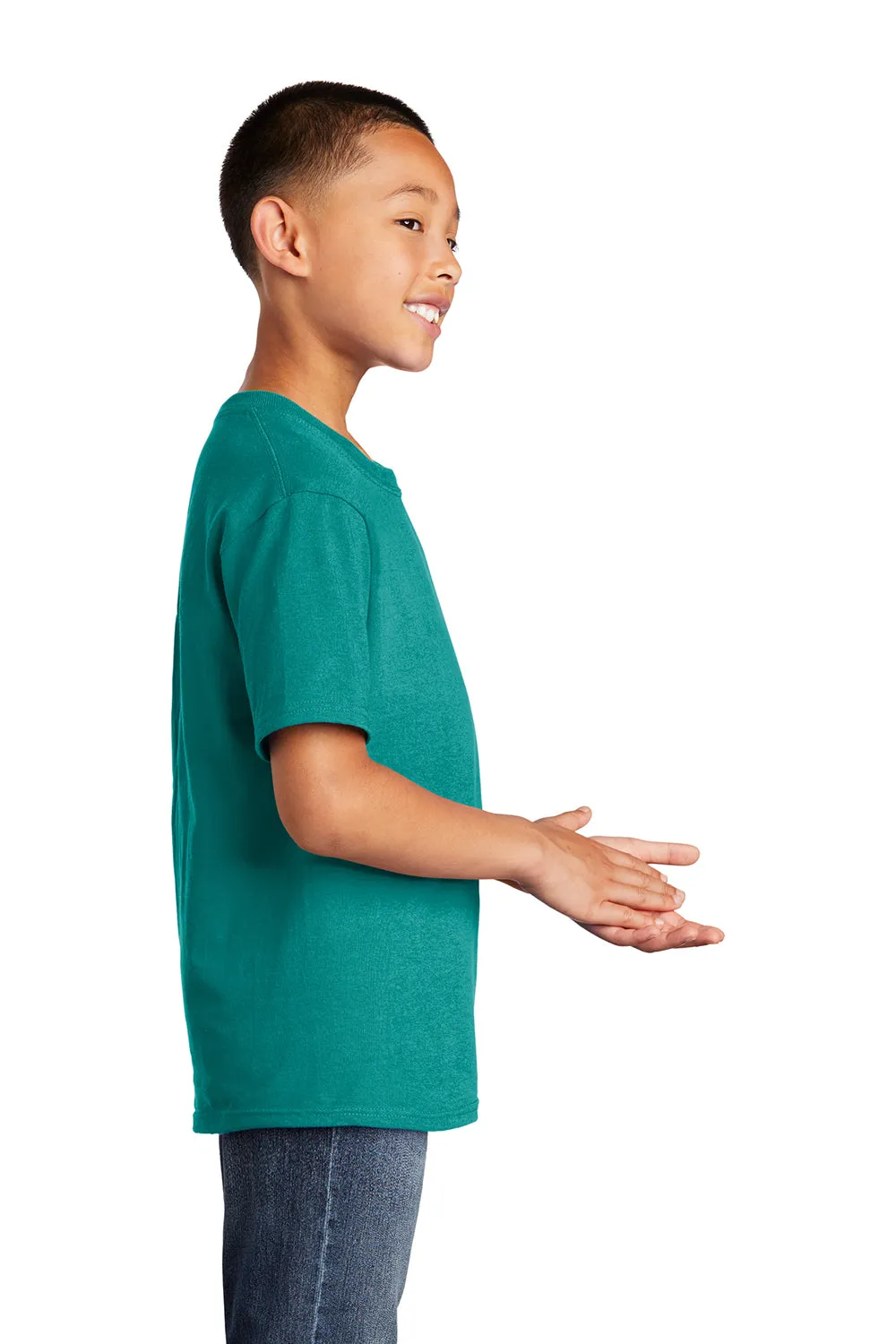 Port & Company Youth Core Short Sleeve Crewneck T-Shirt - Bright Aqua Blue  Buy the latest Clothing Port-Company