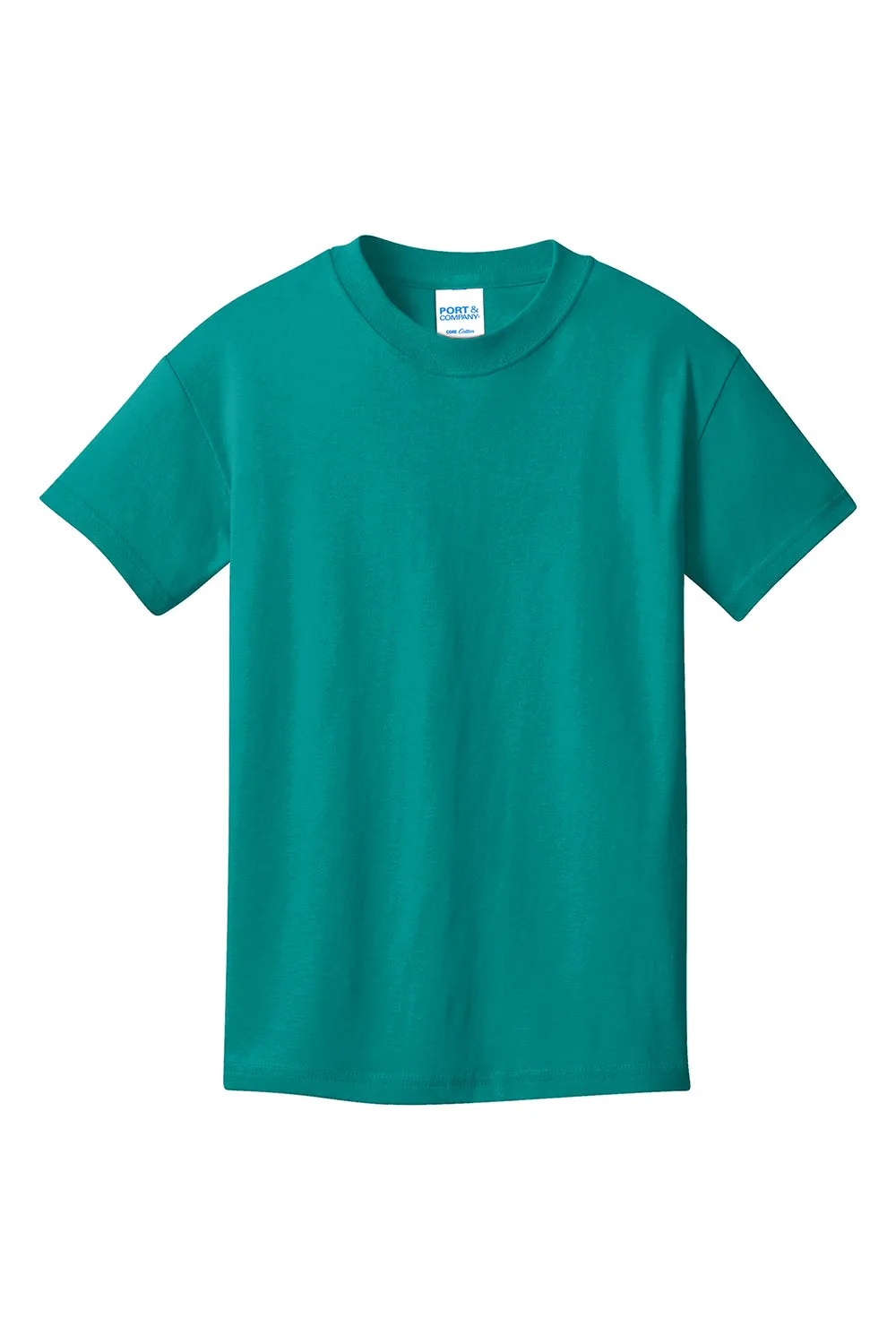 Port & Company Youth Core Short Sleeve Crewneck T-Shirt - Bright Aqua Blue  Buy the latest Clothing Port-Company