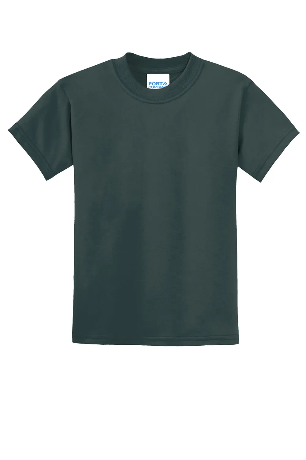Port & Company Youth Core Short Sleeve Crewneck T-Shirt - Dark Green  Buy the latest Clothing Port-Company
