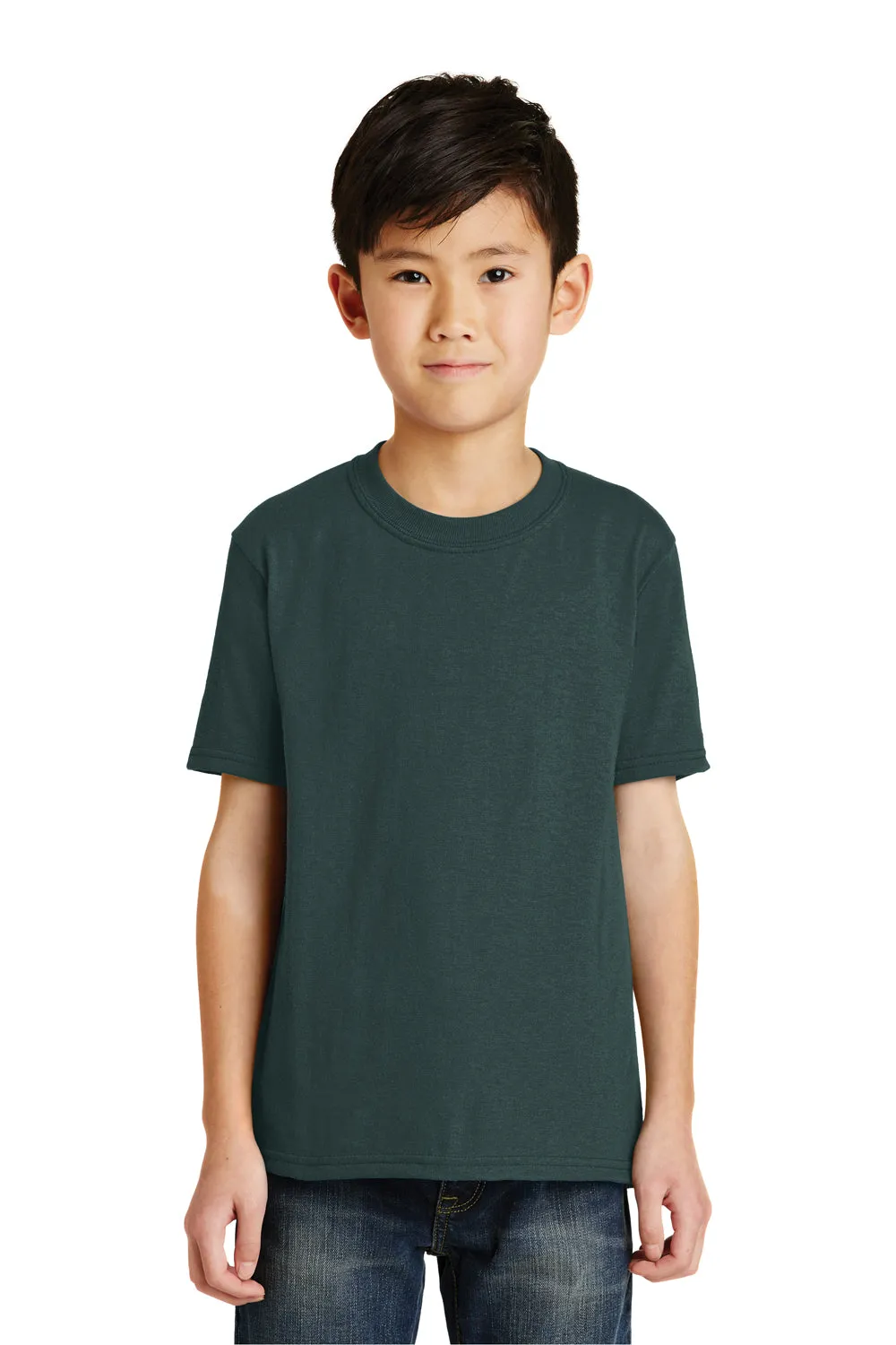 Port & Company Youth Core Short Sleeve Crewneck T-Shirt - Dark Green  Buy the latest Clothing Port-Company
