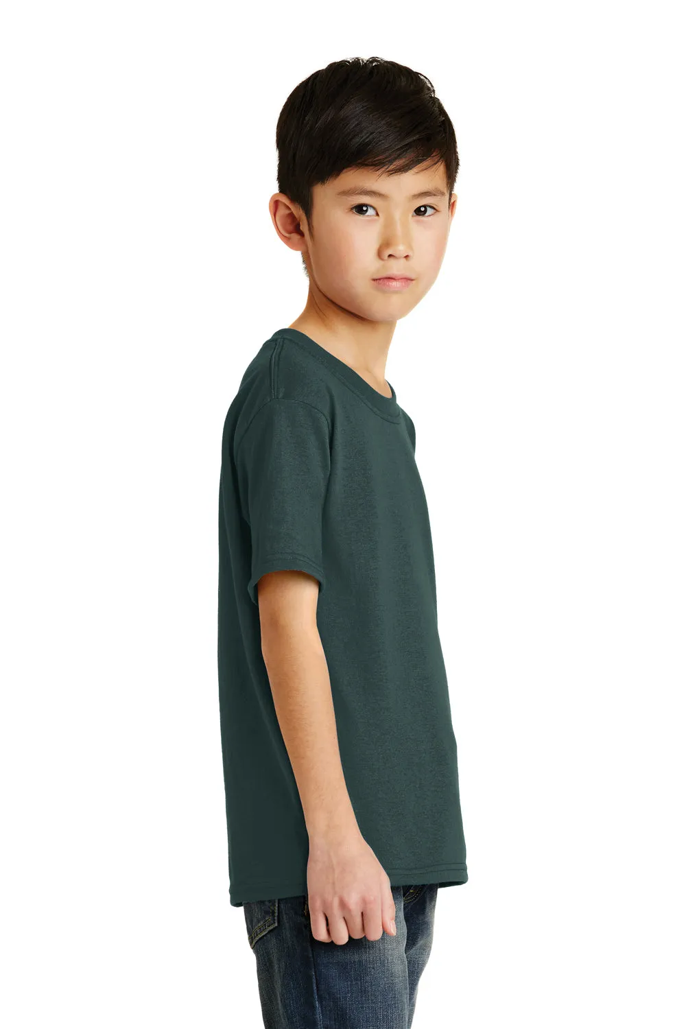 Port & Company Youth Core Short Sleeve Crewneck T-Shirt - Dark Green  Buy the latest Clothing Port-Company