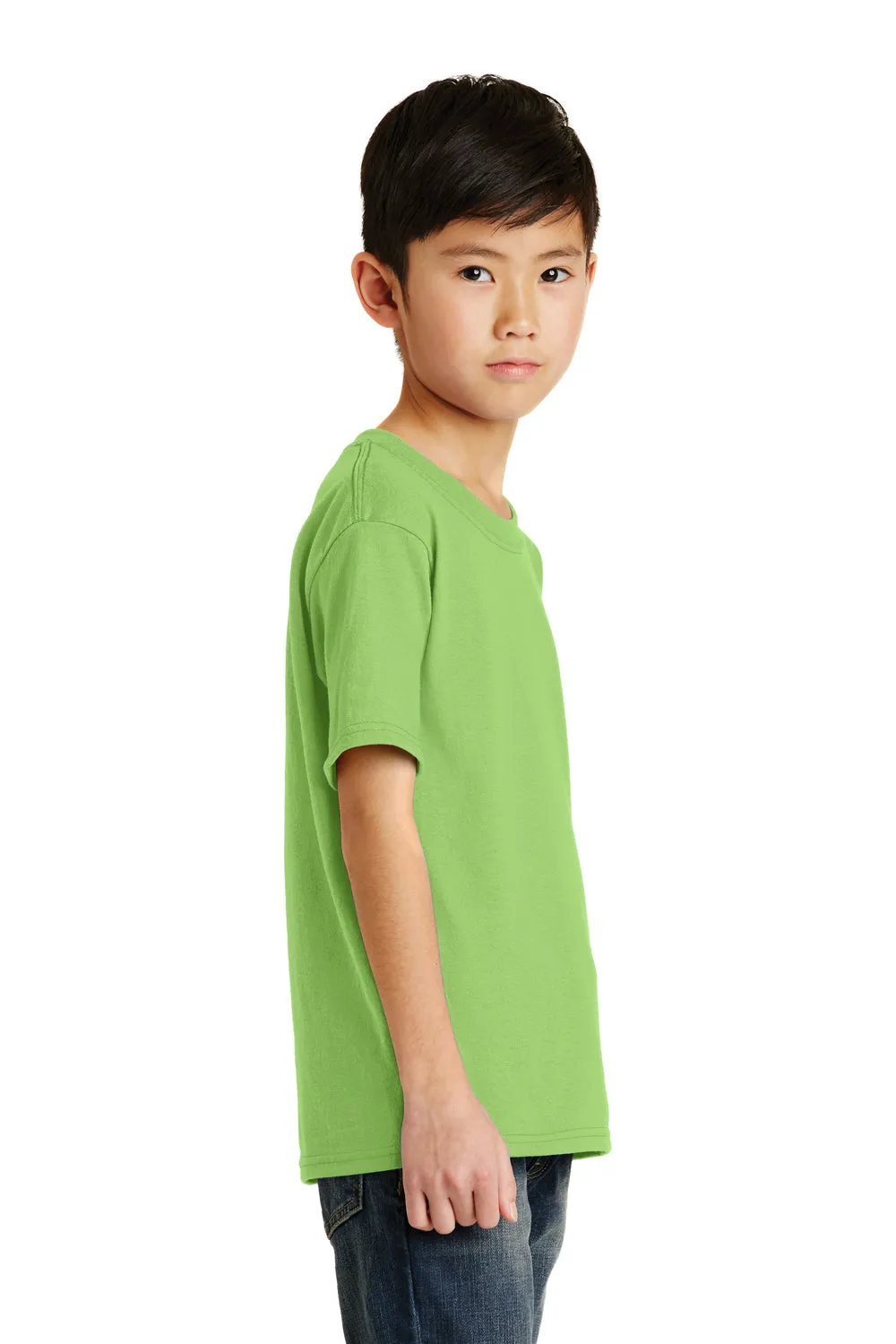 Port & Company Youth Core Short Sleeve Crewneck T-Shirt - Lime Green  Buy the latest Clothing Port-Company