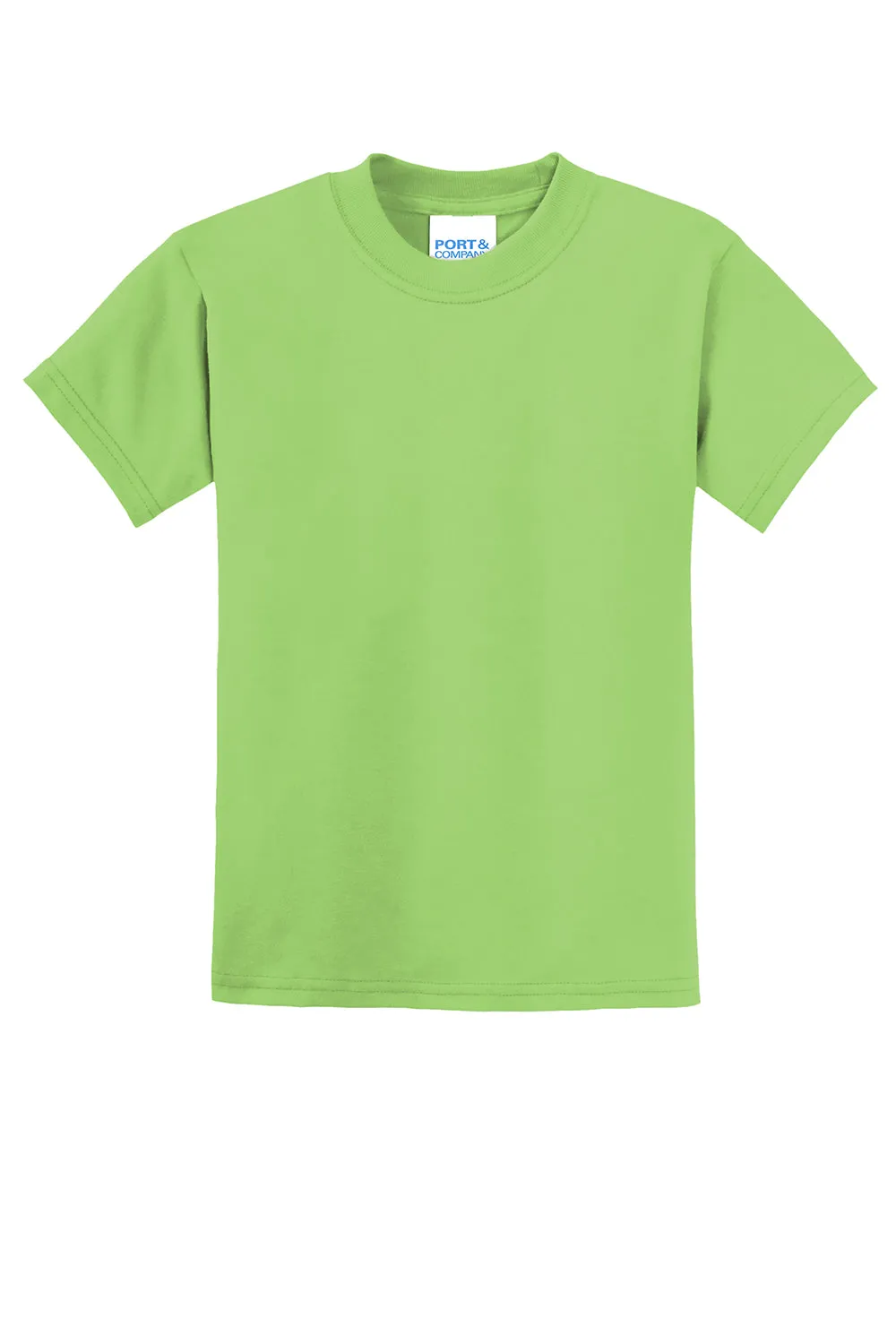 Port & Company Youth Core Short Sleeve Crewneck T-Shirt - Lime Green  Buy the latest Clothing Port-Company