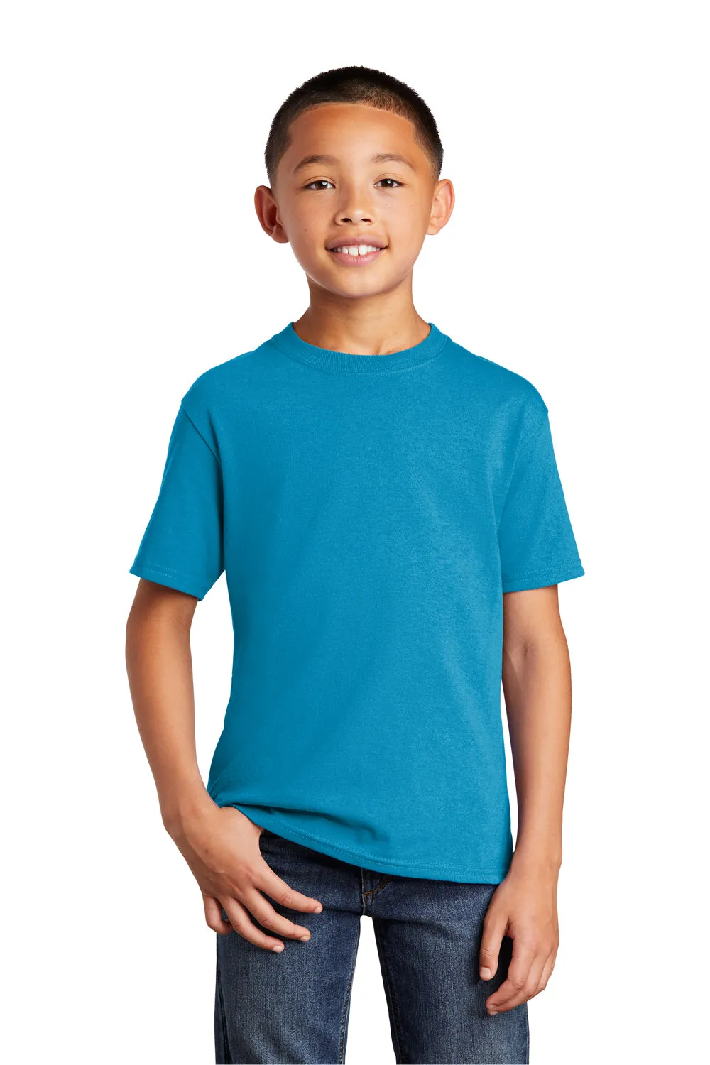 Port & Company Youth Core Short Sleeve Crewneck T-Shirt - Neon Blue  Buy the latest Clothing Port-Company
