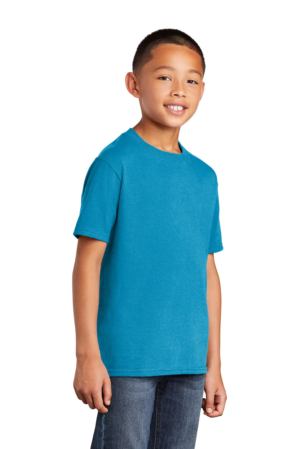 Port & Company Youth Core Short Sleeve Crewneck T-Shirt - Neon Blue  Buy the latest Clothing Port-Company