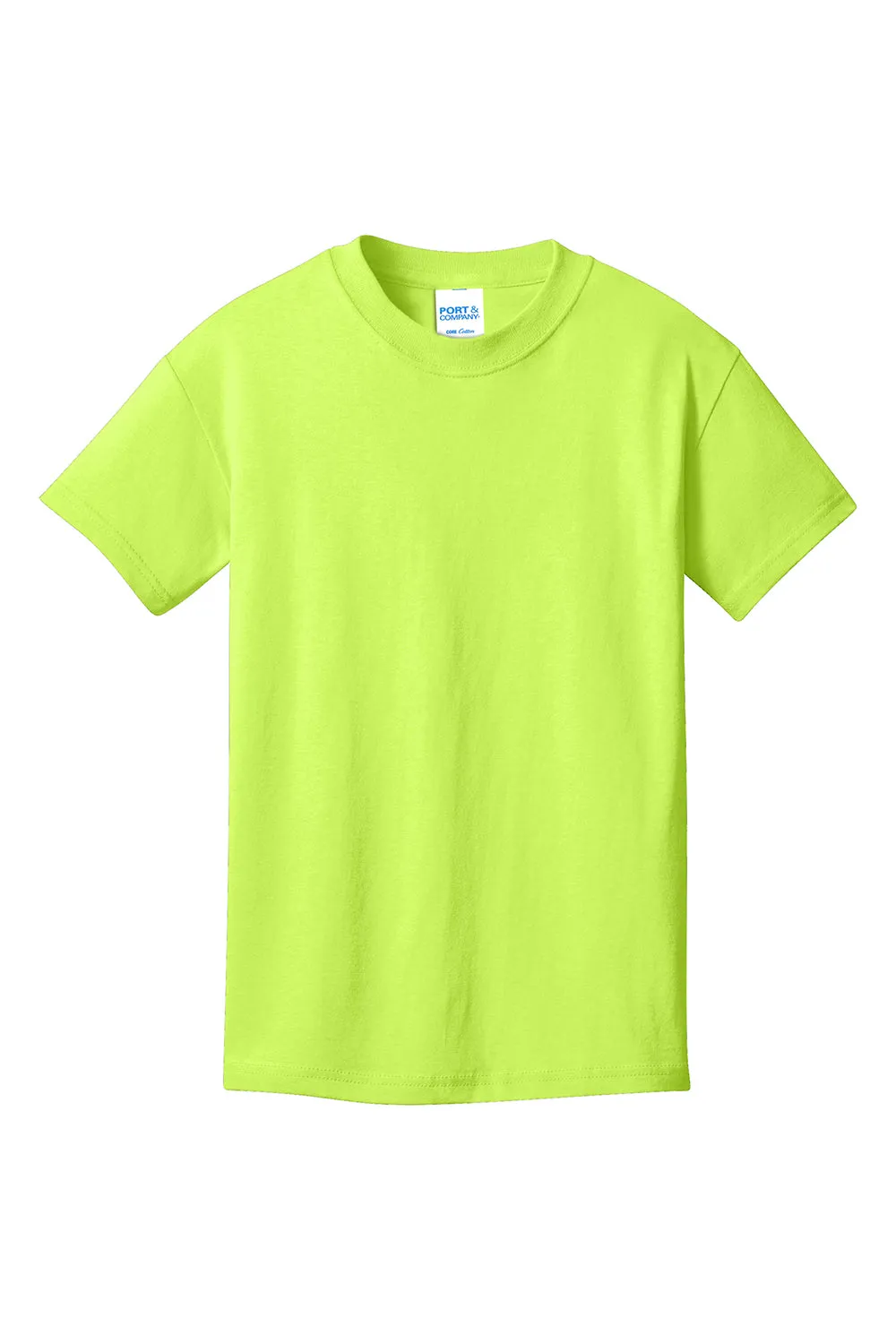 Port & Company Youth Core Short Sleeve Crewneck T-Shirt - Neon Yellow  Buy the latest Clothing Port-Company