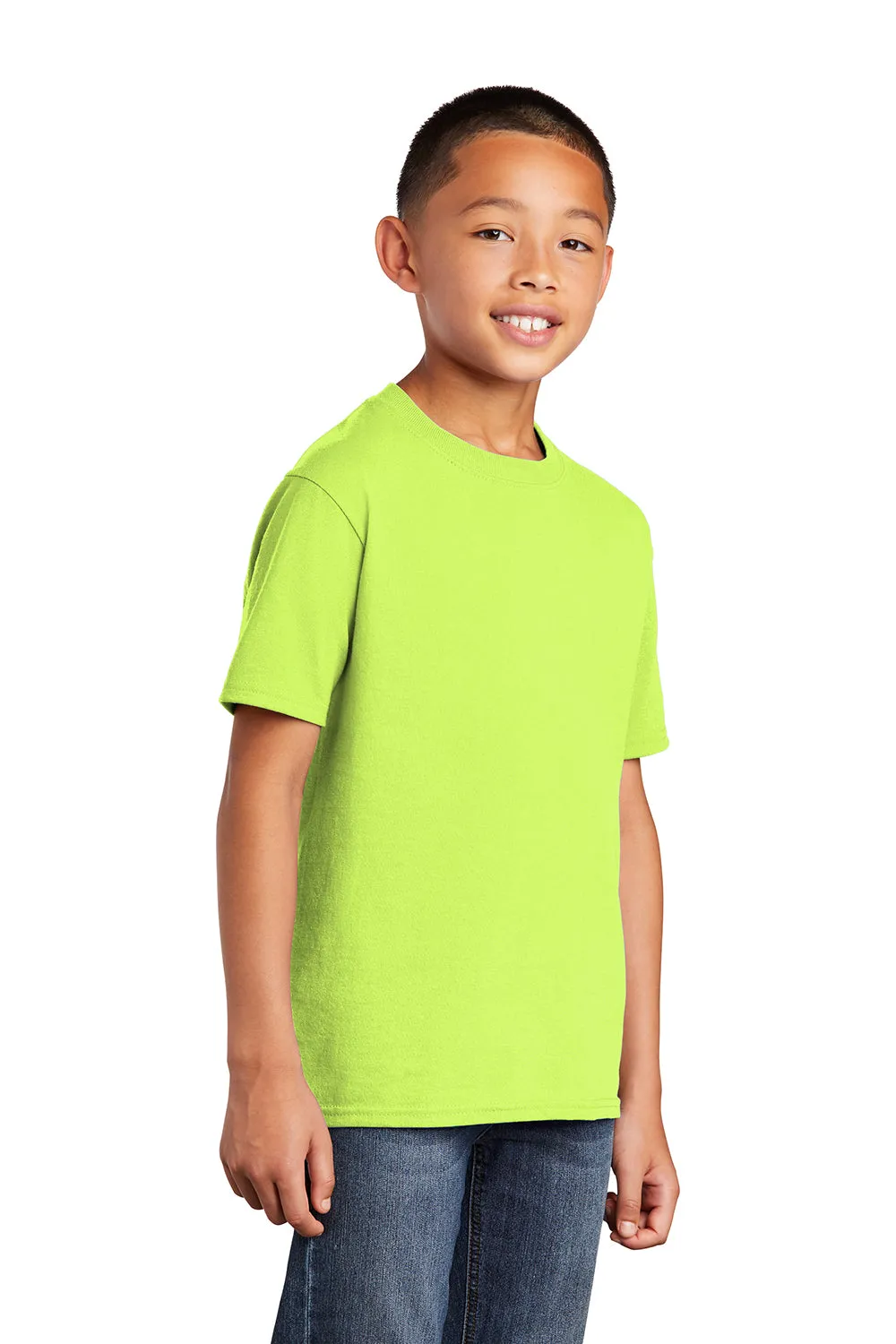 Port & Company Youth Core Short Sleeve Crewneck T-Shirt - Neon Yellow  Buy the latest Clothing Port-Company