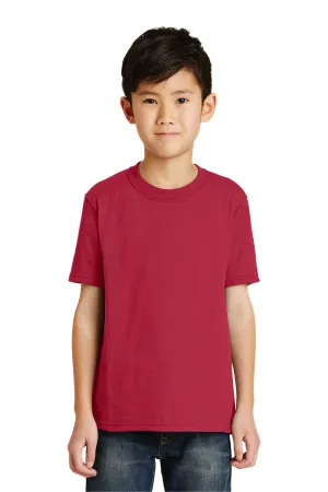 Port & Company Youth Core Short Sleeve Crewneck T-Shirt - Red  Buy the latest Clothing Port-Company