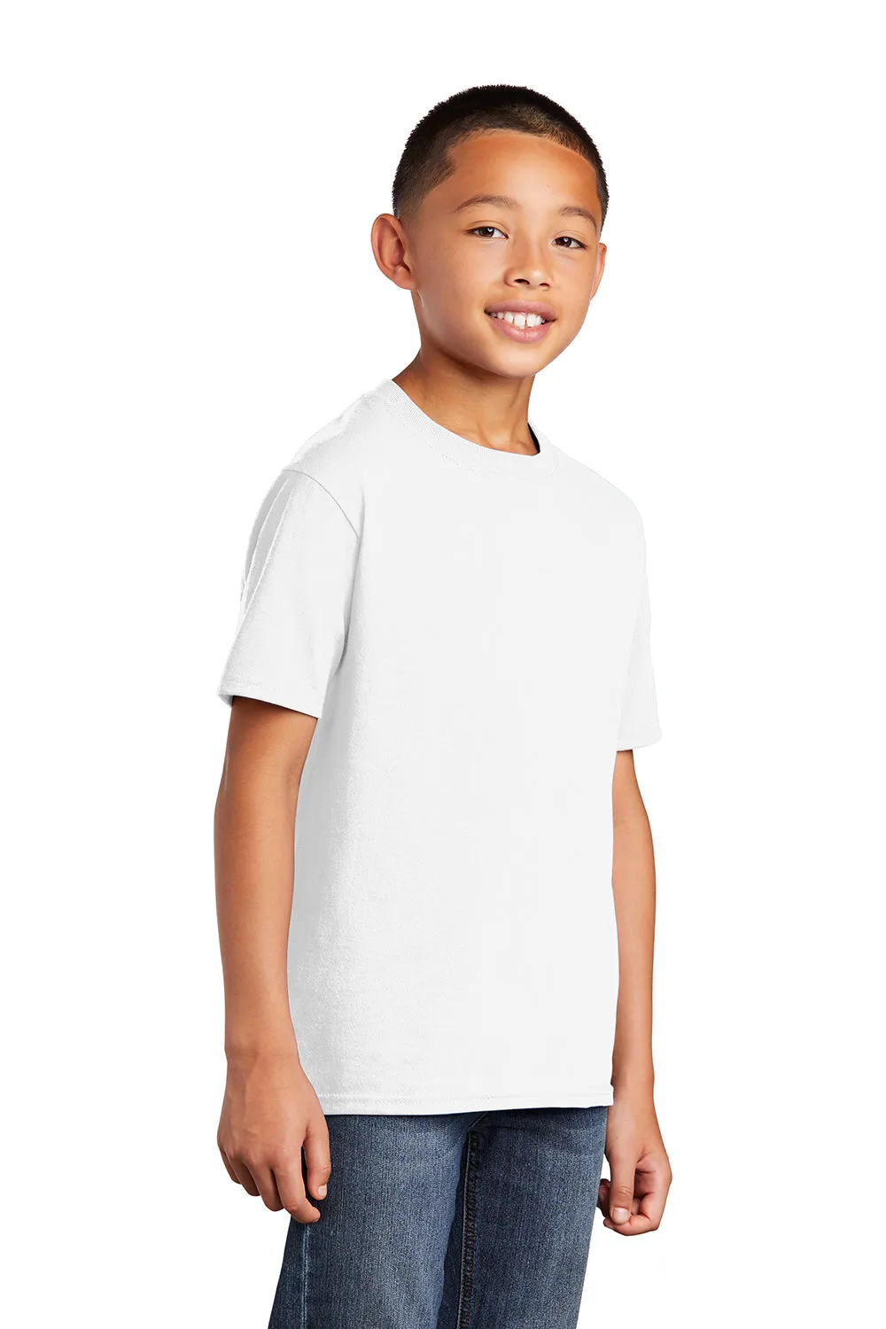 Port & Company Youth Core Short Sleeve Crewneck T-Shirt - White  Buy the latest Clothing Port-Company