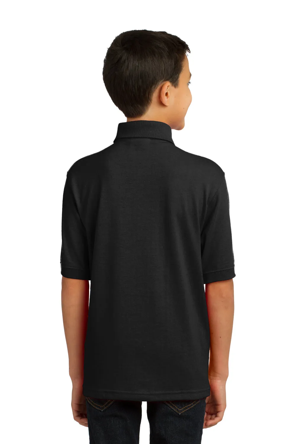 Port & Company Youth Core Stain Resistant Short Sleeve Polo Shirt - Jet Black  Buy the latest Clothing Port-Company
