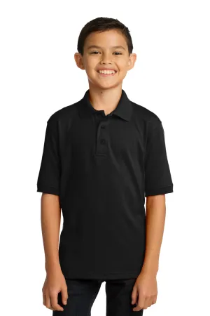Port & Company Youth Core Stain Resistant Short Sleeve Polo Shirt - Jet Black  Buy the latest Clothing Port-Company