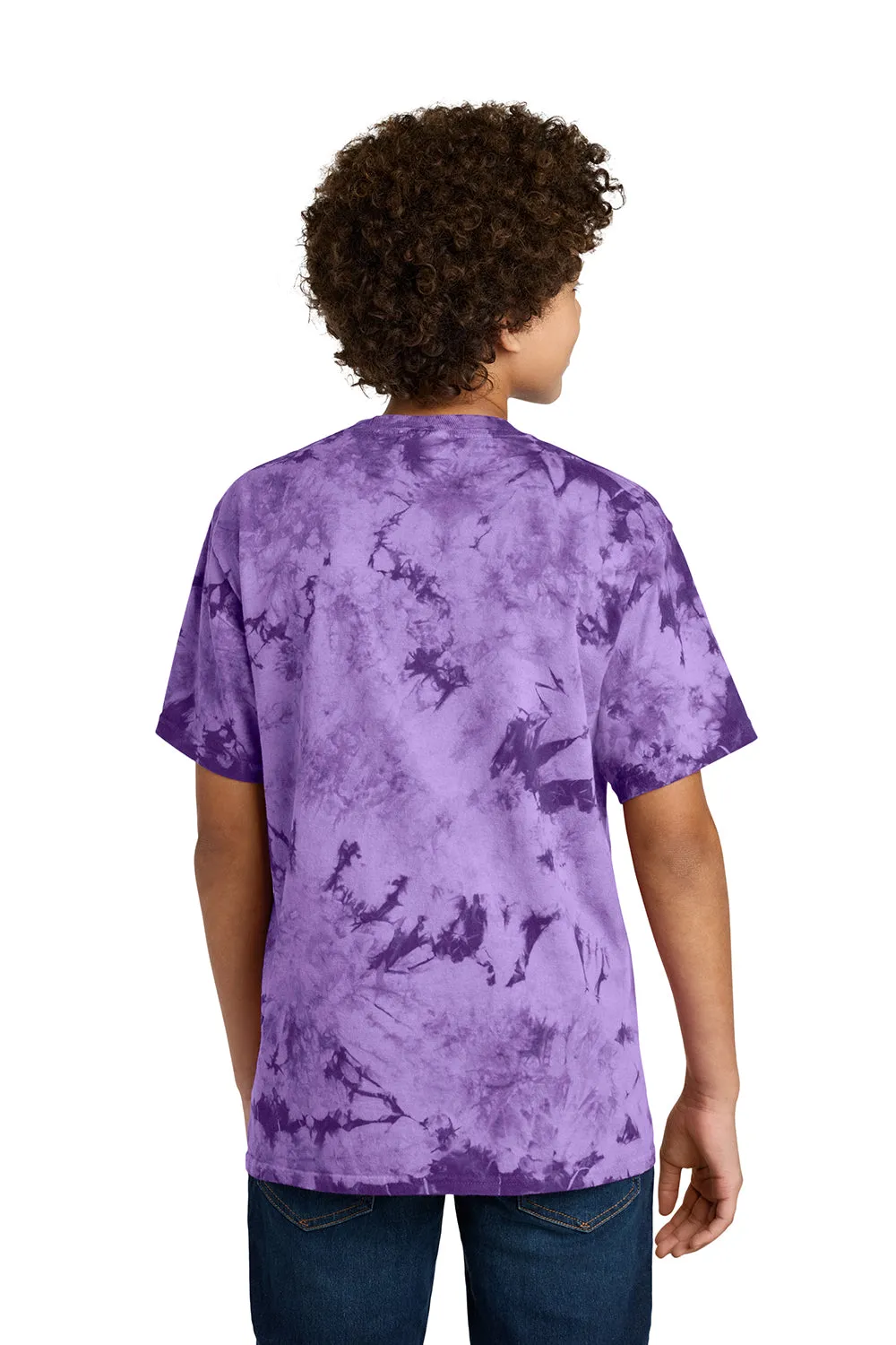 Port & Company Youth Crystal Tie-Dye Short Sleeve Crewneck T-Shirt - Purple  Buy the latest Clothing Port-Company